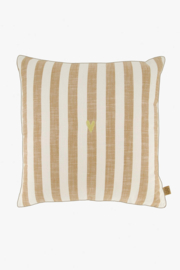 Kussen hartje/streep 45x45cm - zand/camel | Zusss