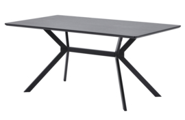 377219-Z | Bruno eettafel rechthoek mdf zwart - 160x90cm | WOOOD Exclusive