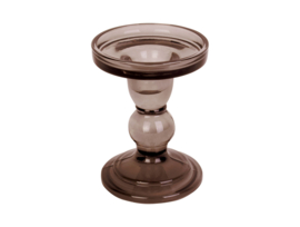 PT3732BR | Candleholder Glass Art medium - Chocolate brown | Present Time