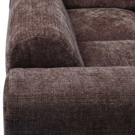 375074-W | Cloud hoekbank links - geweven chenille warm bruin | WOOOD