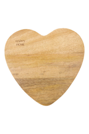 Serveerplank hout hart happy home - naturel | Zusss 