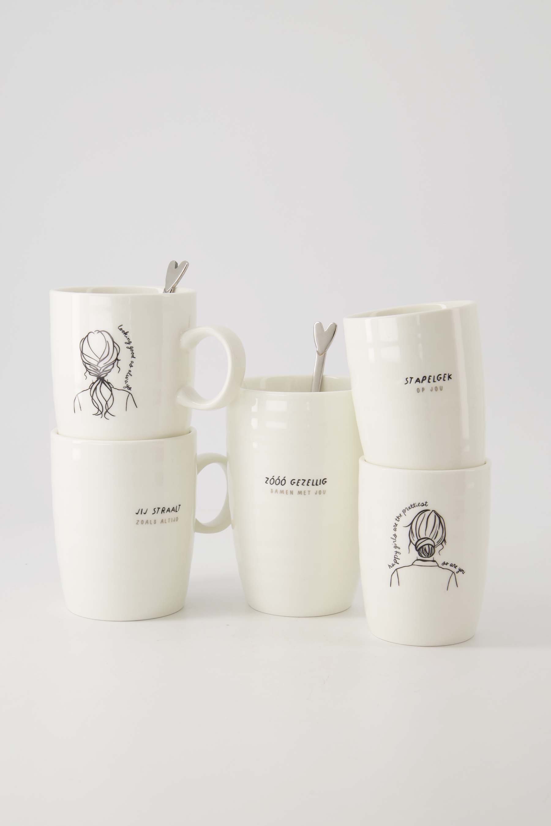 Mok L zoo gezellig - wit/zwart | Zusss