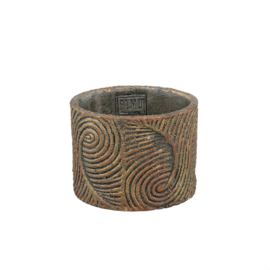 722916 | Erich pot swirl pattern S - black/gold | PTMD