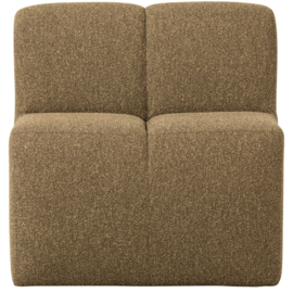 377519-GM | Mojo eetbank met rugleuning 84cm - bouclé geel/bruin melange | WOOOD