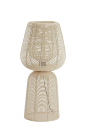 1883443 | Tafellamp Ø24x54 cm ABOSO - crème | Light & Living