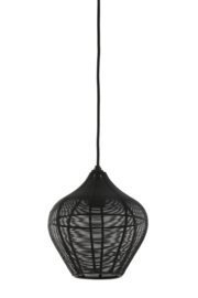 2947812 | Hanglamp Ø20x22 cm ALVARO mat zwart | Light & Living