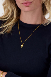 Ketting met hartbedel - goud | Zusss