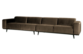 378656-12 | Statement xl 4-zits bank 372 cm - fluweel taupe | BePureHome