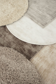 ML 974324 | Vloerkleed Celeste rond medium - taupe Ø200 cm | DTP Interiors