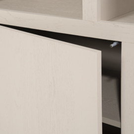 96282 | Kabinet Helsinki 200x220cm 2-delig 4-drs. 2 laden - taupe | Eleonora