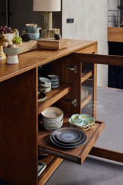 KST0215 | 70s ceramics: dessert plates, mineral (set of 2) | HKliving