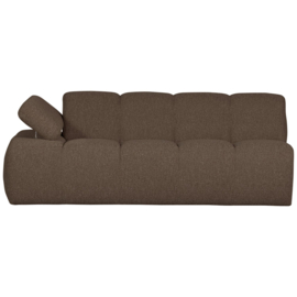 377456/7-BM | Mojo 2-zits element met arm (links of rechts) - bouclé bruin melange | WOOOD