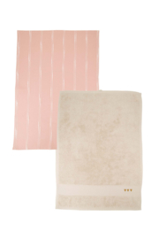 Keukenset streep hartjes - multicolor/zand | Zusss 