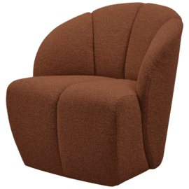 377463-RM | Mojo draaifauteuil - bouclé roestbruin melange | WOOOD