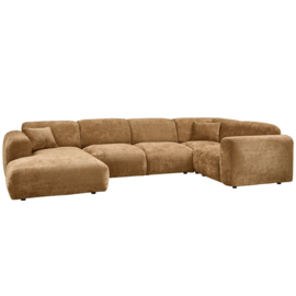 375075-H | Cloud hoekbank rechts - geweven chenille honinggeel | WOOOD