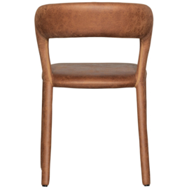 801419-B | Noble eetkamerstoel lederlook - cognac | WOOOD