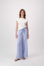 T-shirt met plooidetail - off white | Zusss 