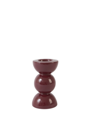 6086179 | Kandelaar Ø7,5x14 cm NYONS - burgundy | Light & Living - Eind oktober verwacht!