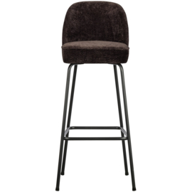 800293-DB| Vogue barstoel 80cm - 3D Chenille donkerbruin | BePureHome