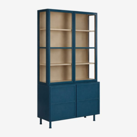 Vitrinekast Langley  - Diepblauw | New Routz