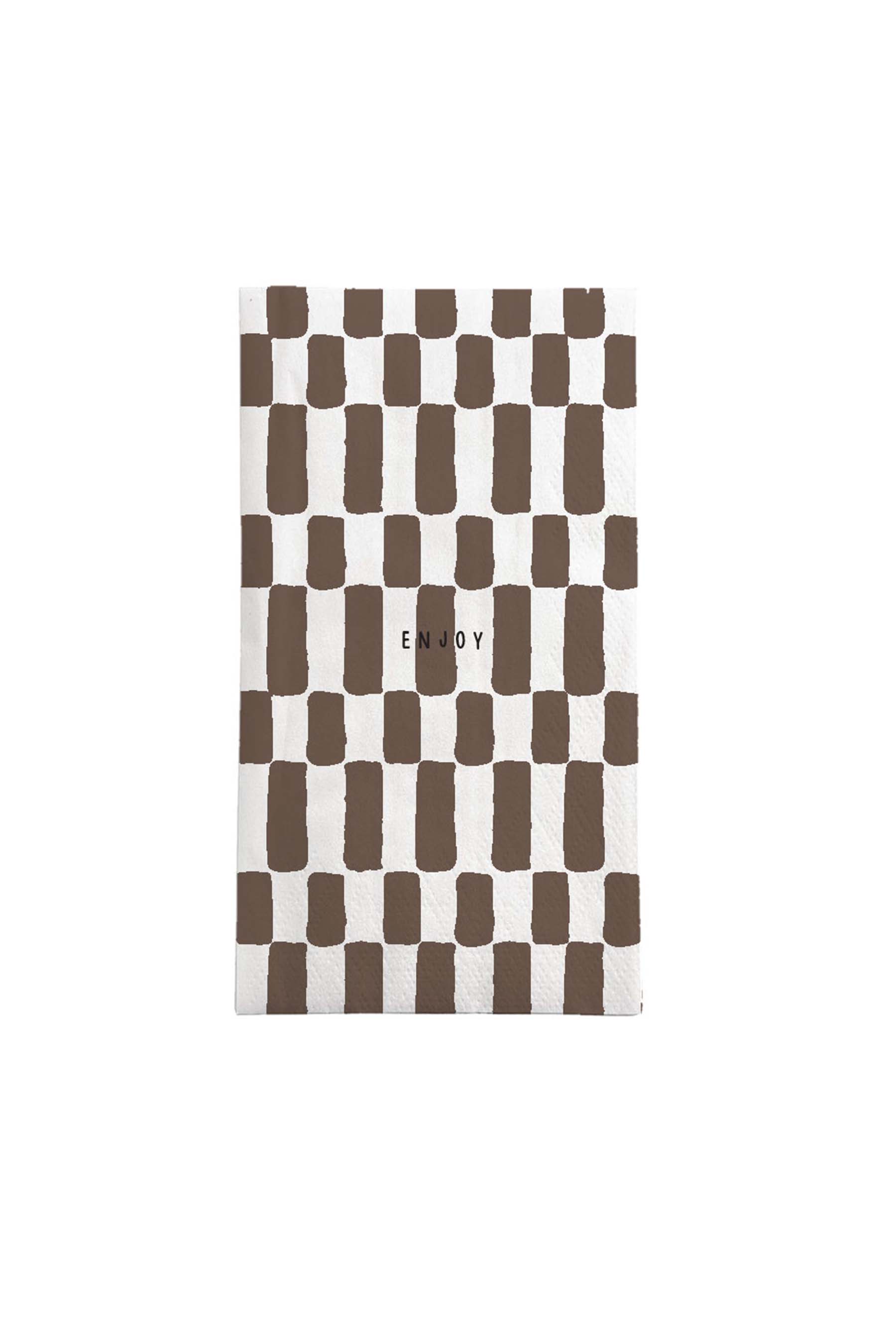 Servetten enjoy 11x20cm - wit/bruin | Zusss