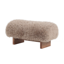 738832 | Hair bench with wooden legs small - brown | PTMD