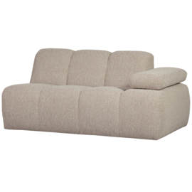 377454/5-EM | Mojo 1,5-zits element met arm (links of rechts) - bouclé beige melange | WOOOD