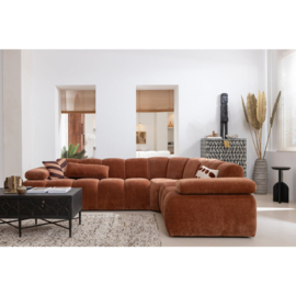 377458-R | Mojo hoekelement - ribstof roestbruin | WOOOD