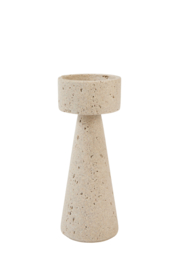 6088282 | Kandelaar Ø9,5x25 cm MALOPI - zand | Light & Living