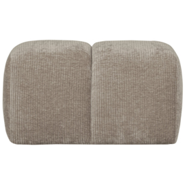 377450-D | Mojo poef - ribstof donkerzand | WOOOD