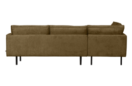 800972BR | Rodeo hoekbank links - structure velvet brass | BePureHome