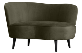340475-156 | Sara lounge fauteuil links - fluweel warm groen | WOOOD