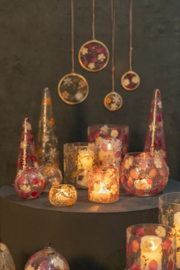 735975 | Ailla tree statue with dried flowers S - orange | PTMD
