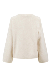 Fluffy trui met strass - creme | Zusss - Binnenkort verwacht!