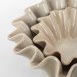 AS8996 | Aardewerk schaal rib L - beige | HomeBound by KY 