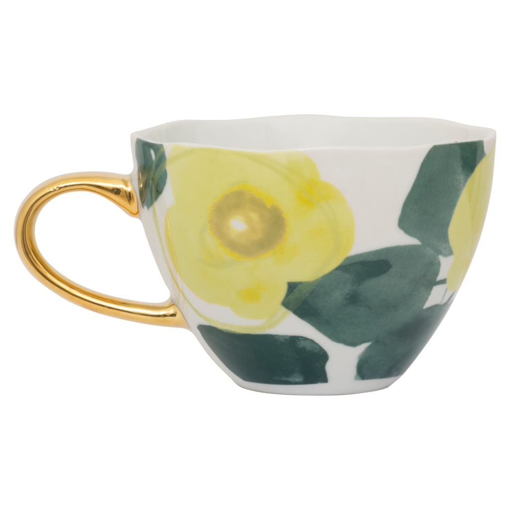 108073 | UNC Good Morning cup cappuccino/tea Floral Art - limelight | Urban Nature Culture