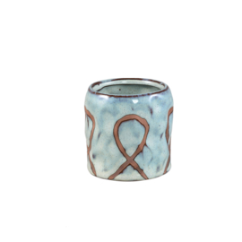724962 | Freiah pot with motive XS - cream/brown | PTMD