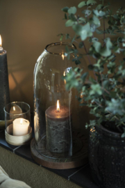 4176-55 | Rustic candle - dark green Ø:7 H:10 | Ib Laursen 