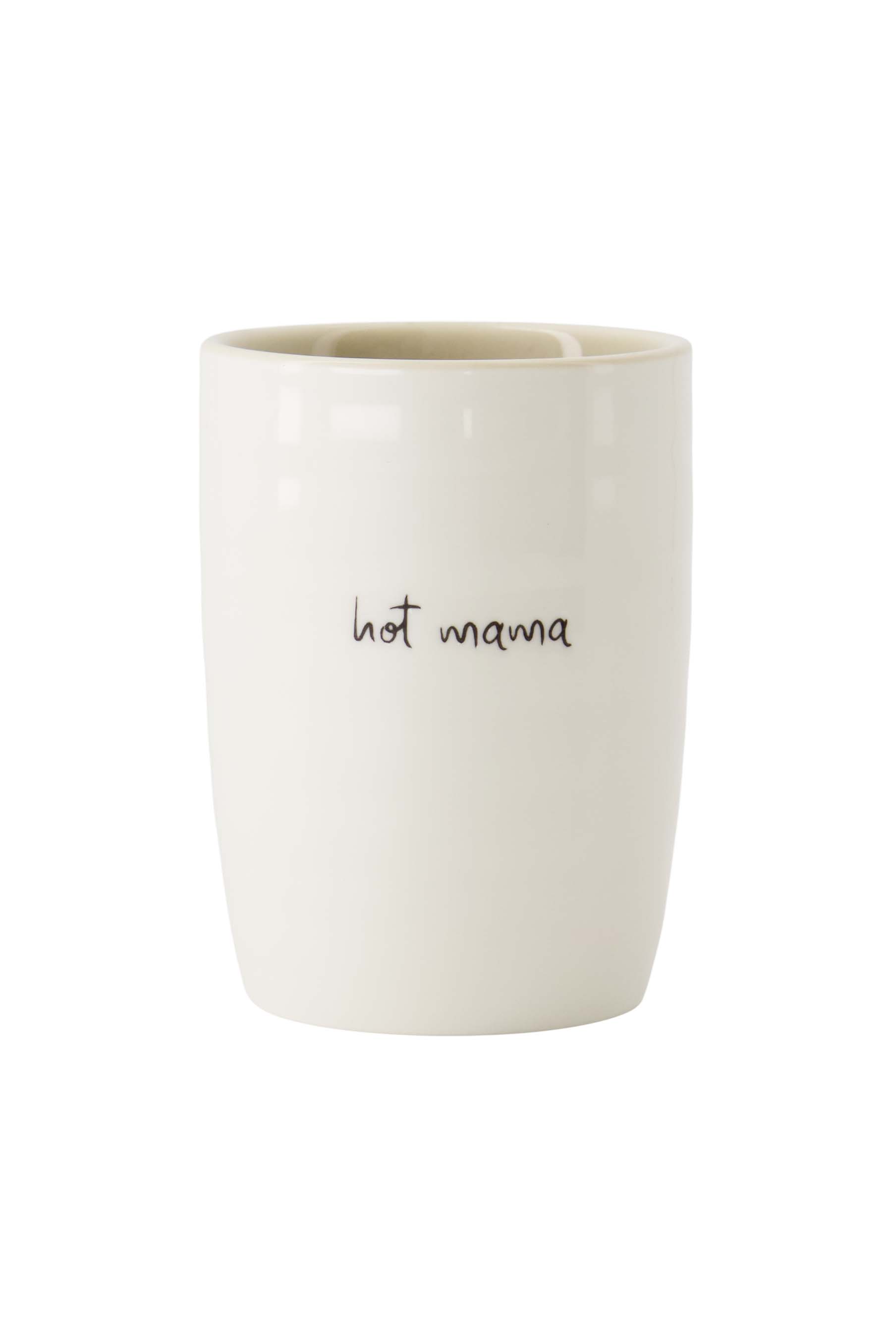 Koffiemok hot mama - wit/zwart/zand | Zusss - Wordt verwacht!