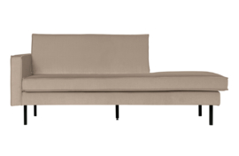 800743-K | Rodeo daybed left - velvet khaki | BePureHome