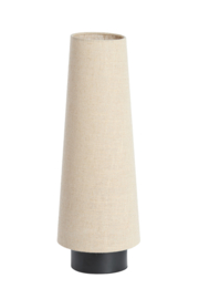 1891412 | Tafellamp Ø19x52,5 cm HOWIE - mat zwart+naturel | Light & Living