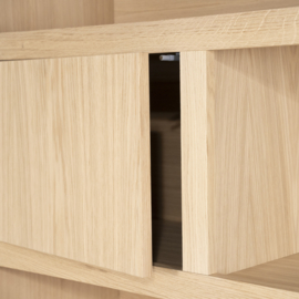 96289 | Kabinet Helsinki 200x220cm 2-delig 4-drs. 2 laden - naturel | Eleonora