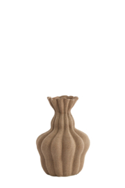 5747682 | Vaas deco Ø17x26 cm SILVIO - mat bruinn | Light & Living - Binnenkort verwacht!