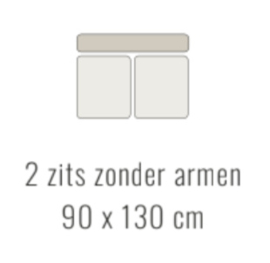2-zits zonder armen - Tessa 90x130 cm | Sevn