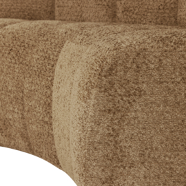 377902-WG | Mojo eetbank half ronde hoek met rugleuning - wollig geel | WOOOD