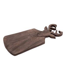 736327 | Jazzi choppingboard deer handle L - dark brown | PTMD - Begin november verwacht!