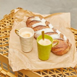 108501 | UNC Good Morning latte cup - split pea | Urban Nature Culture