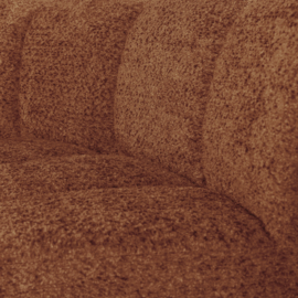 377902-WR | Mojo eetbank half ronde hoek met rugleuning - wollig roestbruin | WOOOD