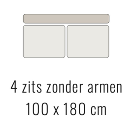 4-zits zonder armen - SOOF 100x180 cm | Sevn