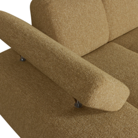 377459/60-GM | Mojo chaise longue element (links of rechts) - bouclé geel/bruin melange | WOOOD